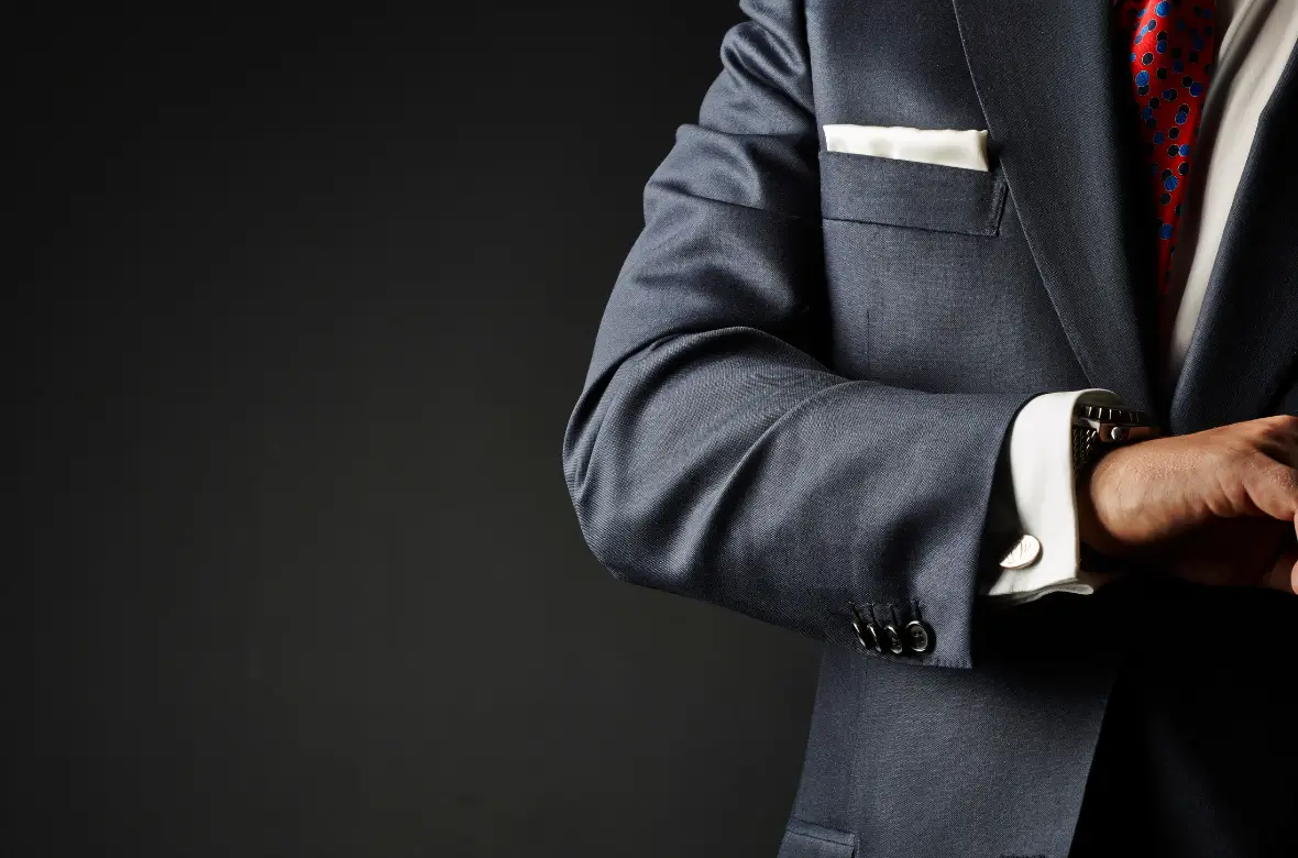 Man in a tailored suit